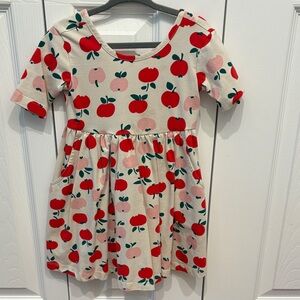 Hanna Andersson Red and Pink Apple Print Dress